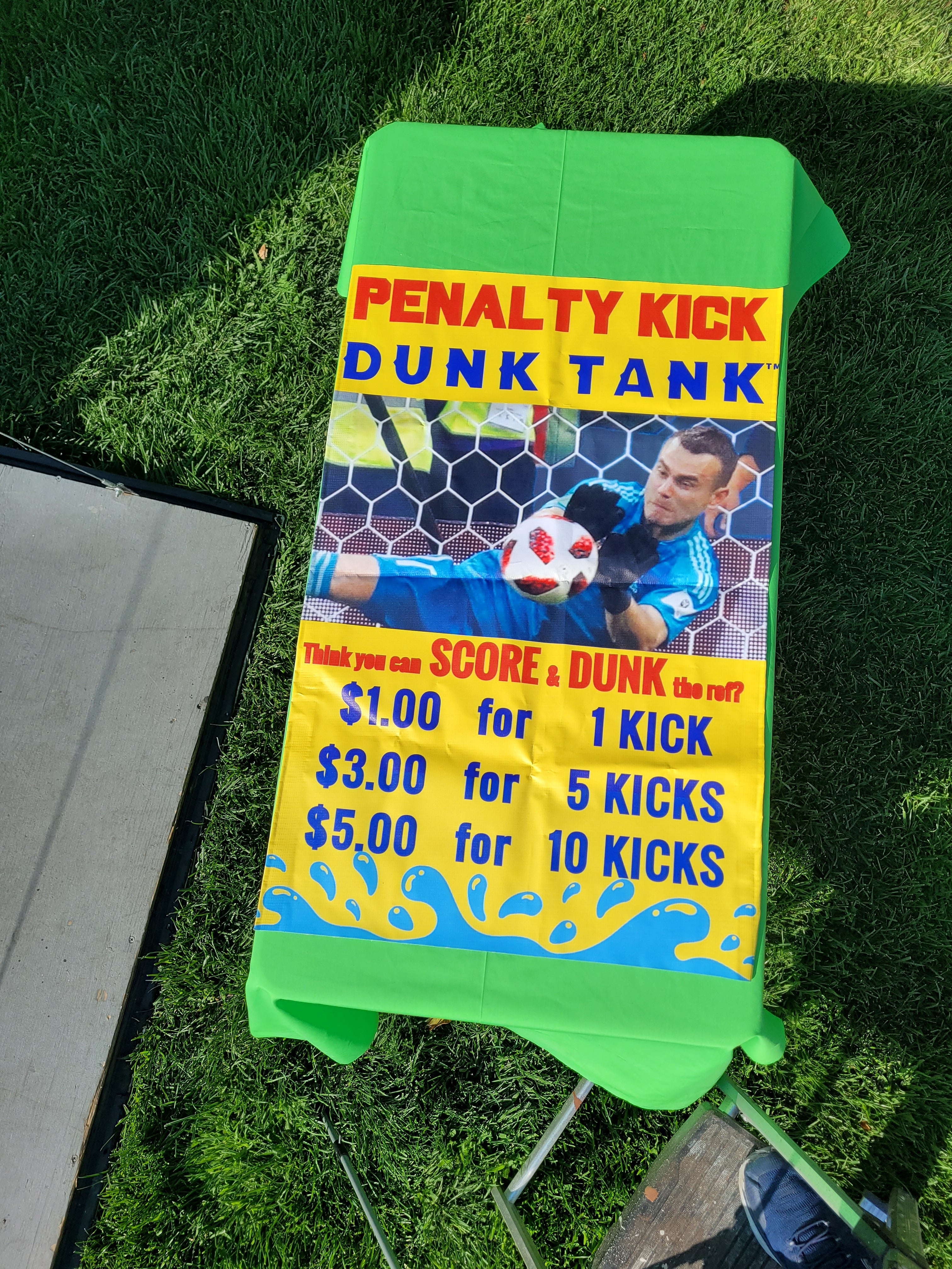 Penalty Kick Dunk Tank game kit